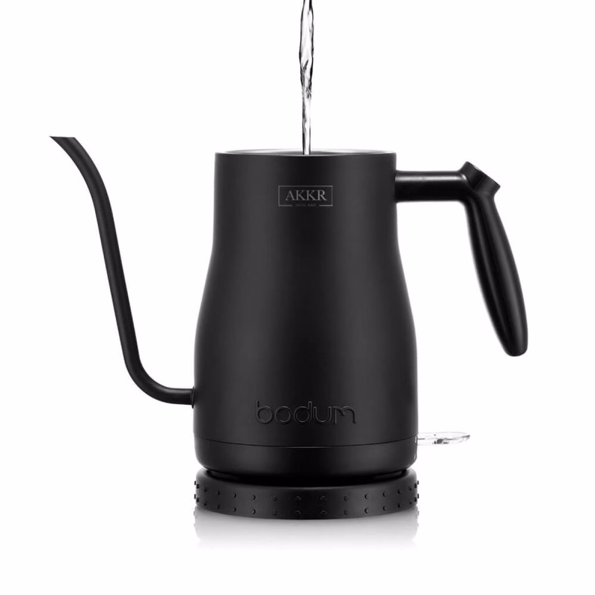 Custom Bodum Gooseneck Electric Water Kettle 1.0 L, Black, angle view