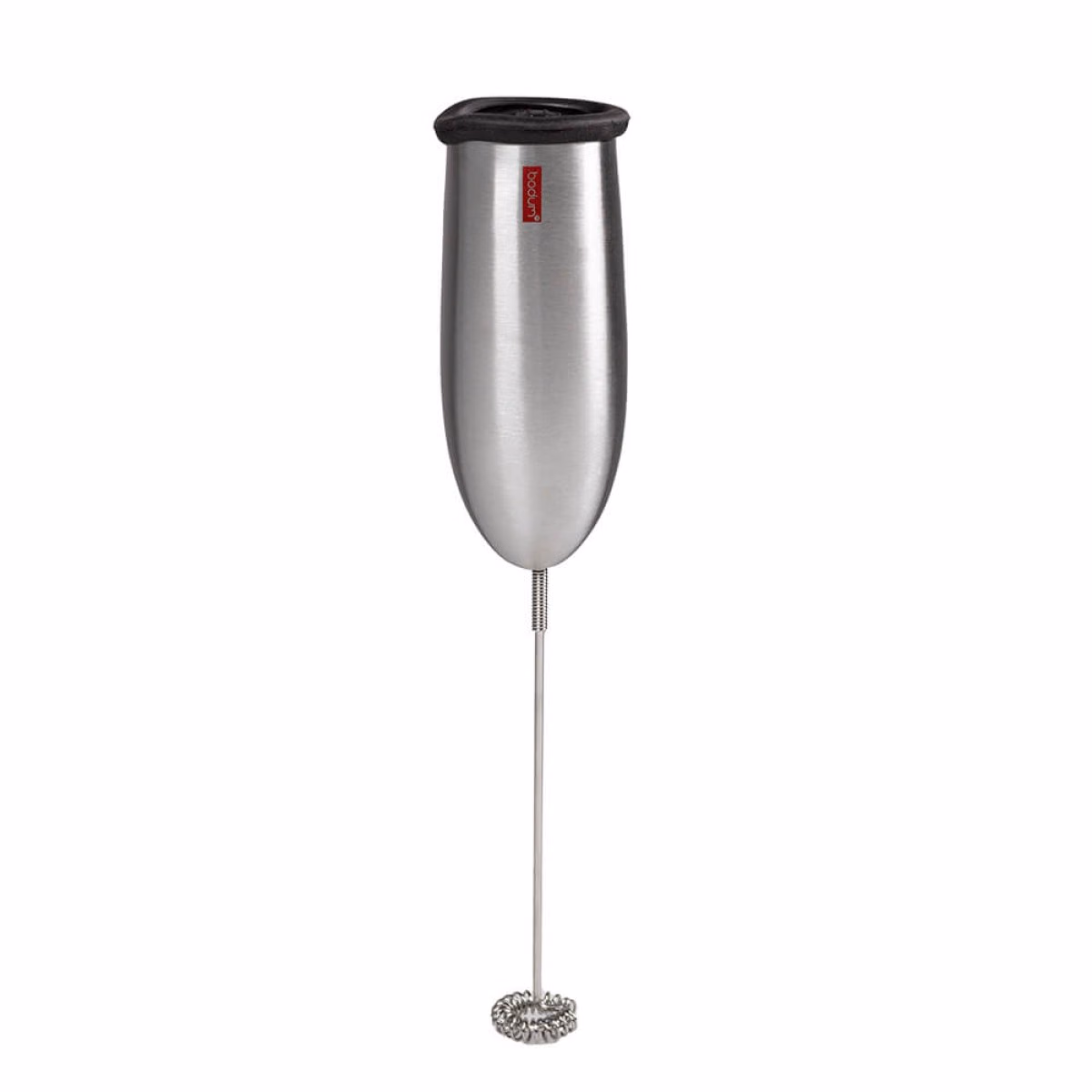 Custom Bodum Schiuma Milk Frother, Silver, front view