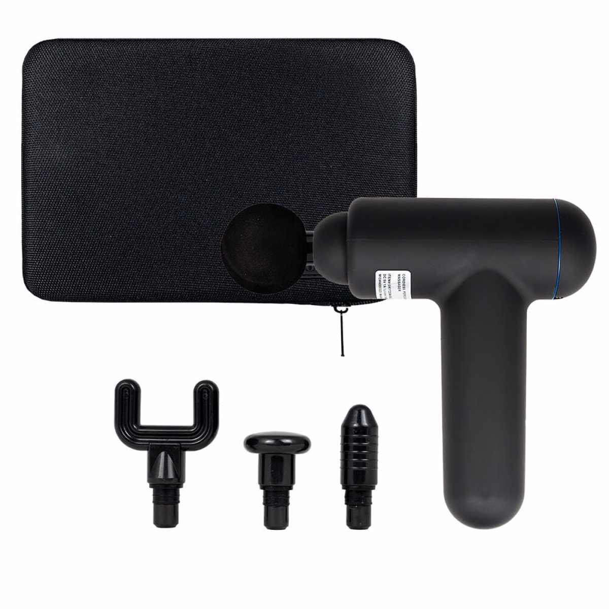 Custom Brookstone Handheld Deep Tissue Percussion Massager, Black, front view