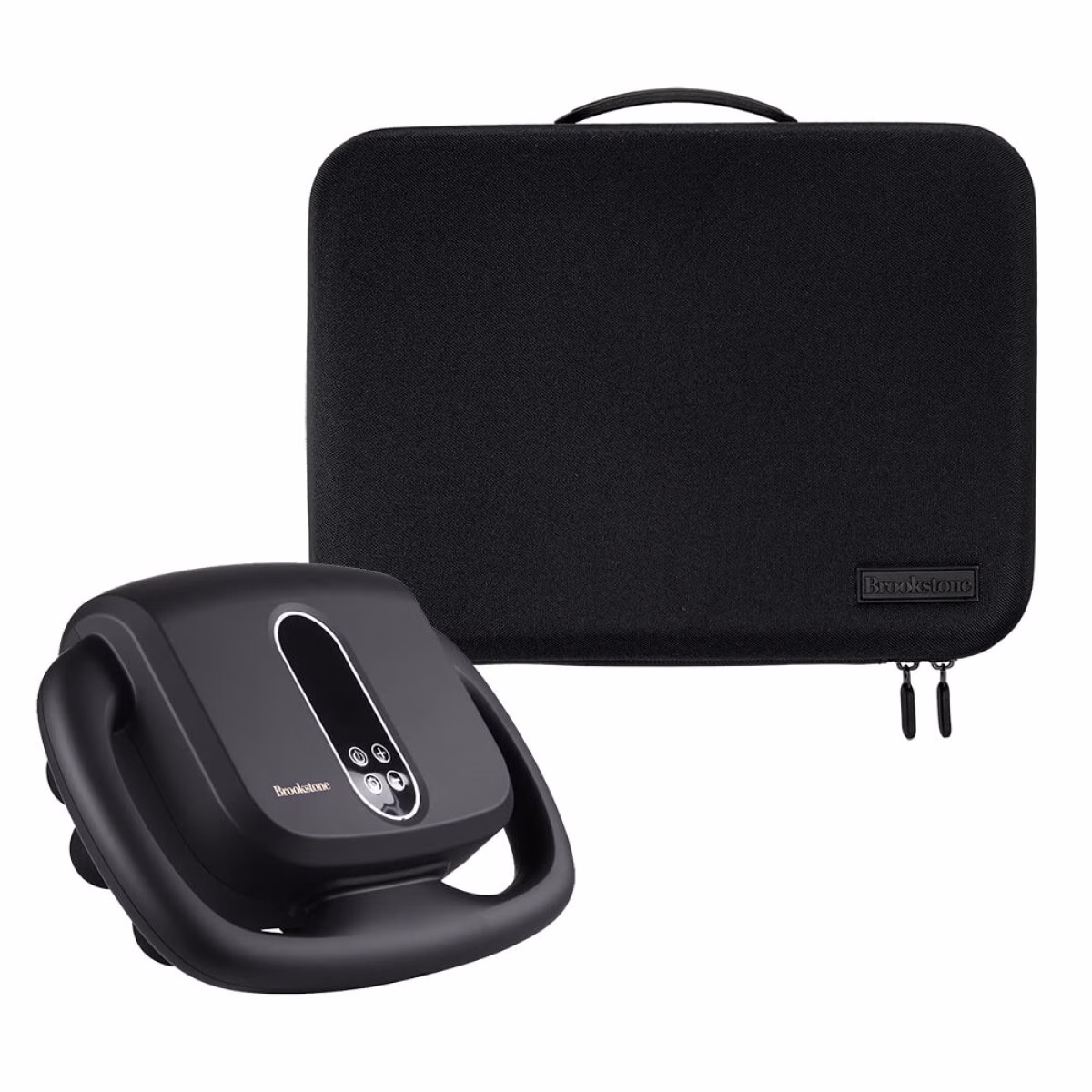 Custom Brookstone Six Head Ultra Recovery Percussion Massager, Black, front view