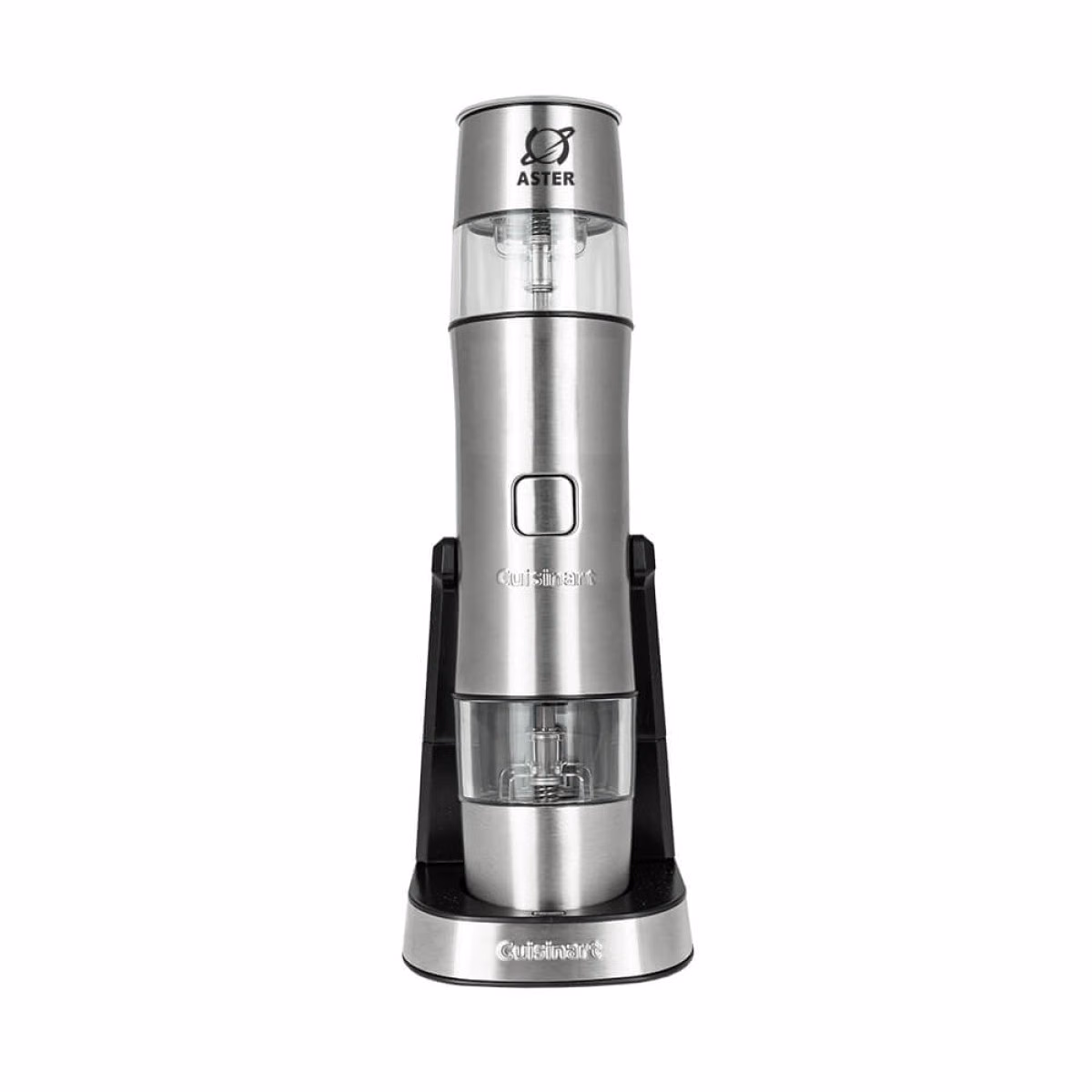 Custom Cuisinart Rechargeable Salt, Pepper, & Spice Mill, Silver, angle view