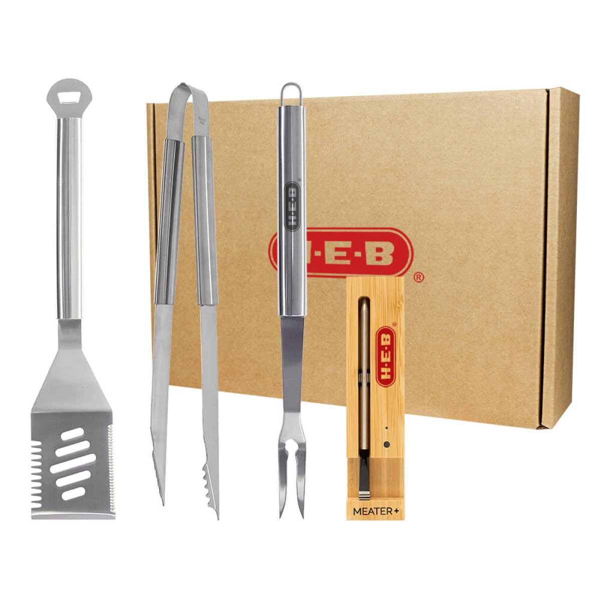 Custom Grill Guru Set, Stainless Steel, angle view