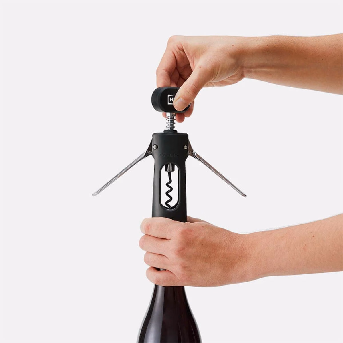 Custom Rabbit Corkscrew, Black, detail view