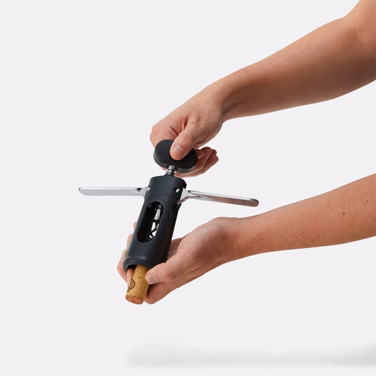 Custom Rabbit Corkscrew, Black, packaging view