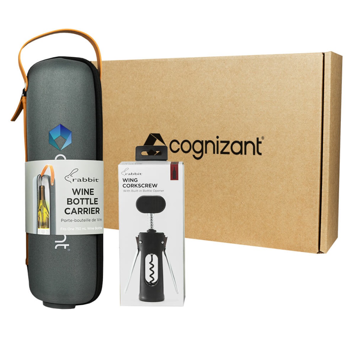Custom Wine 2 Go Set, Black, packaging view