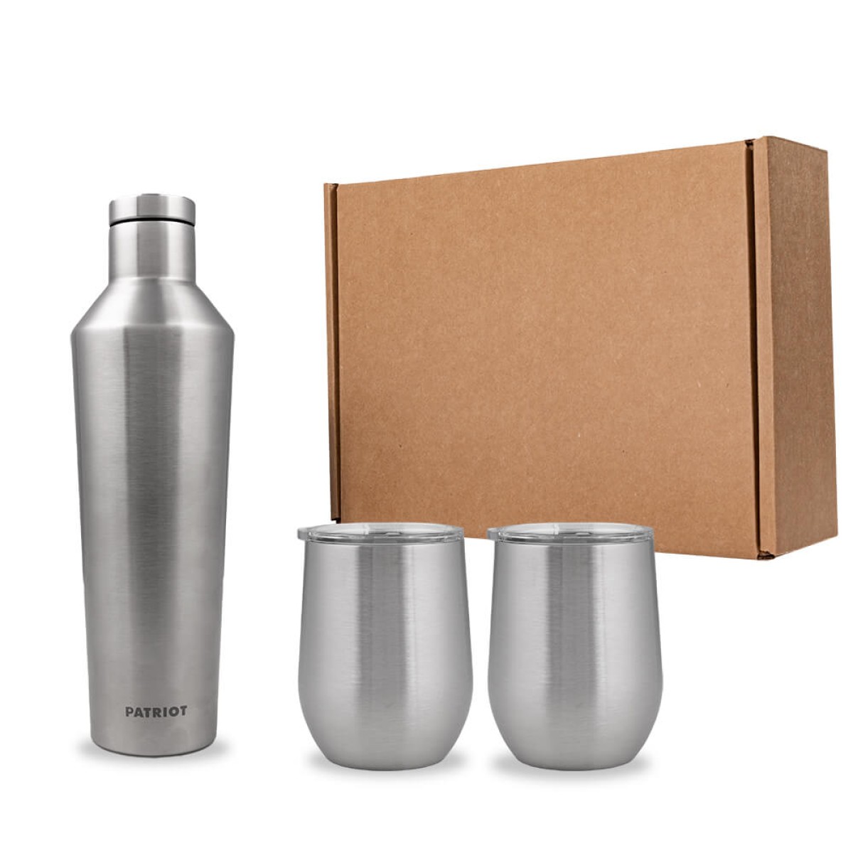 Custom Wine About it Gift Set in Stainless Steel - Blank