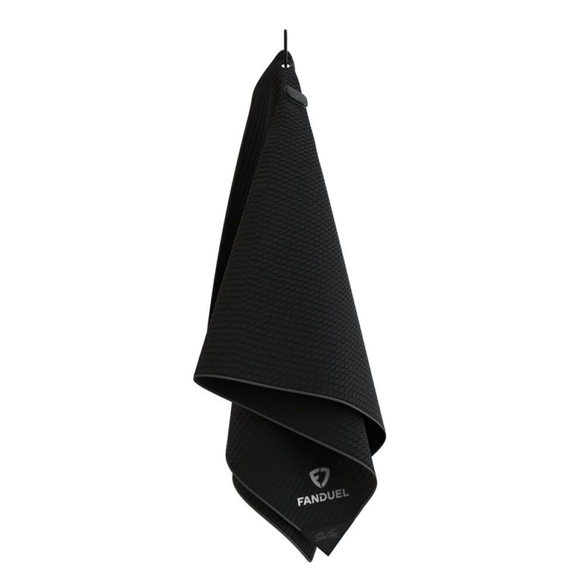 Custom Blue Tees Golf Magnetic Utility Towel in Black - Alternate