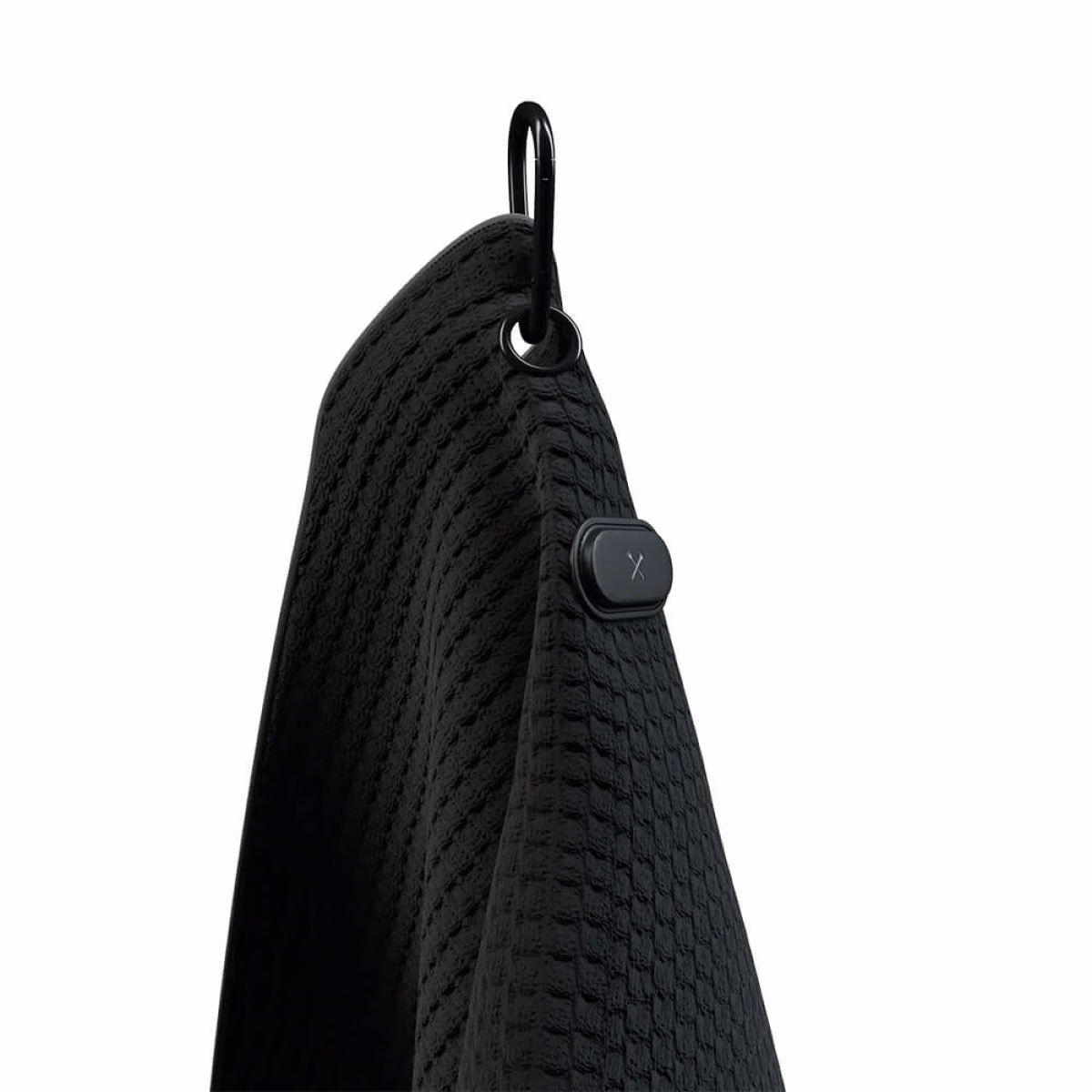 Custom Blue Tees Golf Magnetic Utility Towel in Black - Alternate