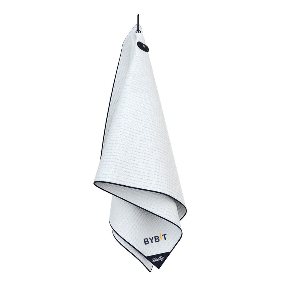 Custom Blue Tees Golf Magnetic Utility Towel in White - Alternate