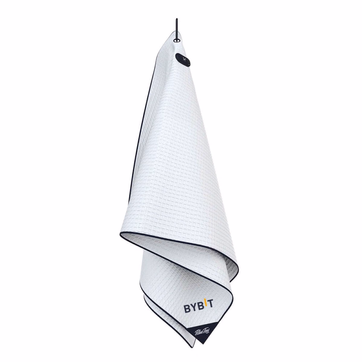 Custom Blue Tees Golf Magnetic Utility Towel in White - Alternate