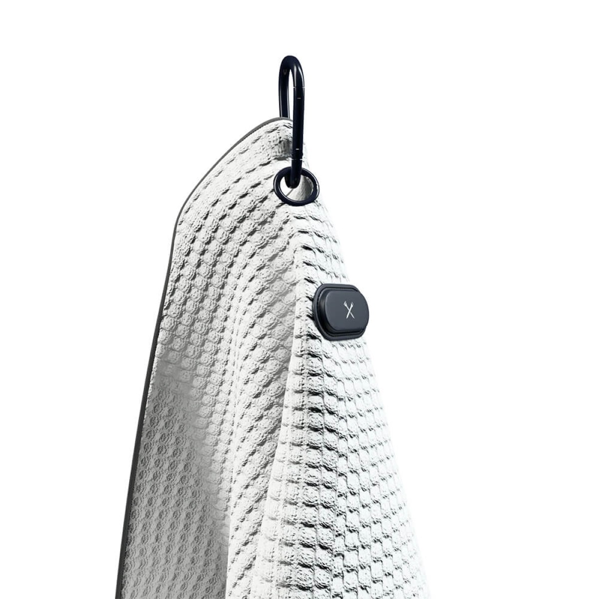 Custom Blue Tees Golf Magnetic Utility Towel in White - Alternate