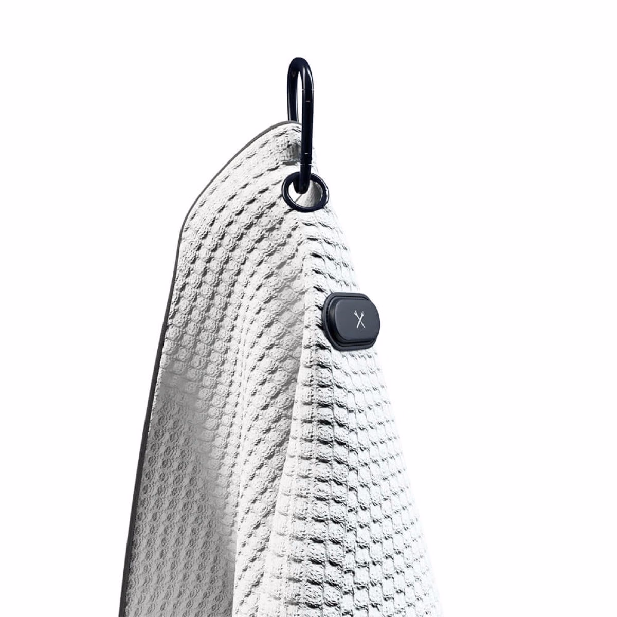 Custom Blue Tees Golf Magnetic Utility Towel in White - Alternate