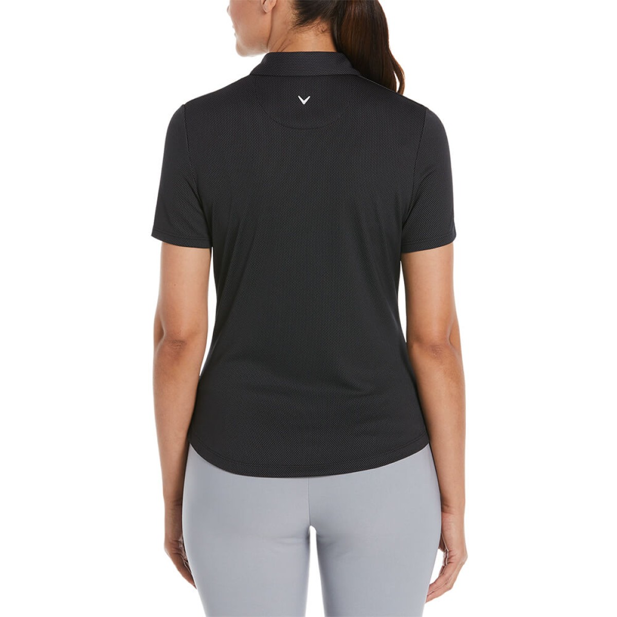 Custom Callaway Birdseye Ladies Polo in Black - Alternate
