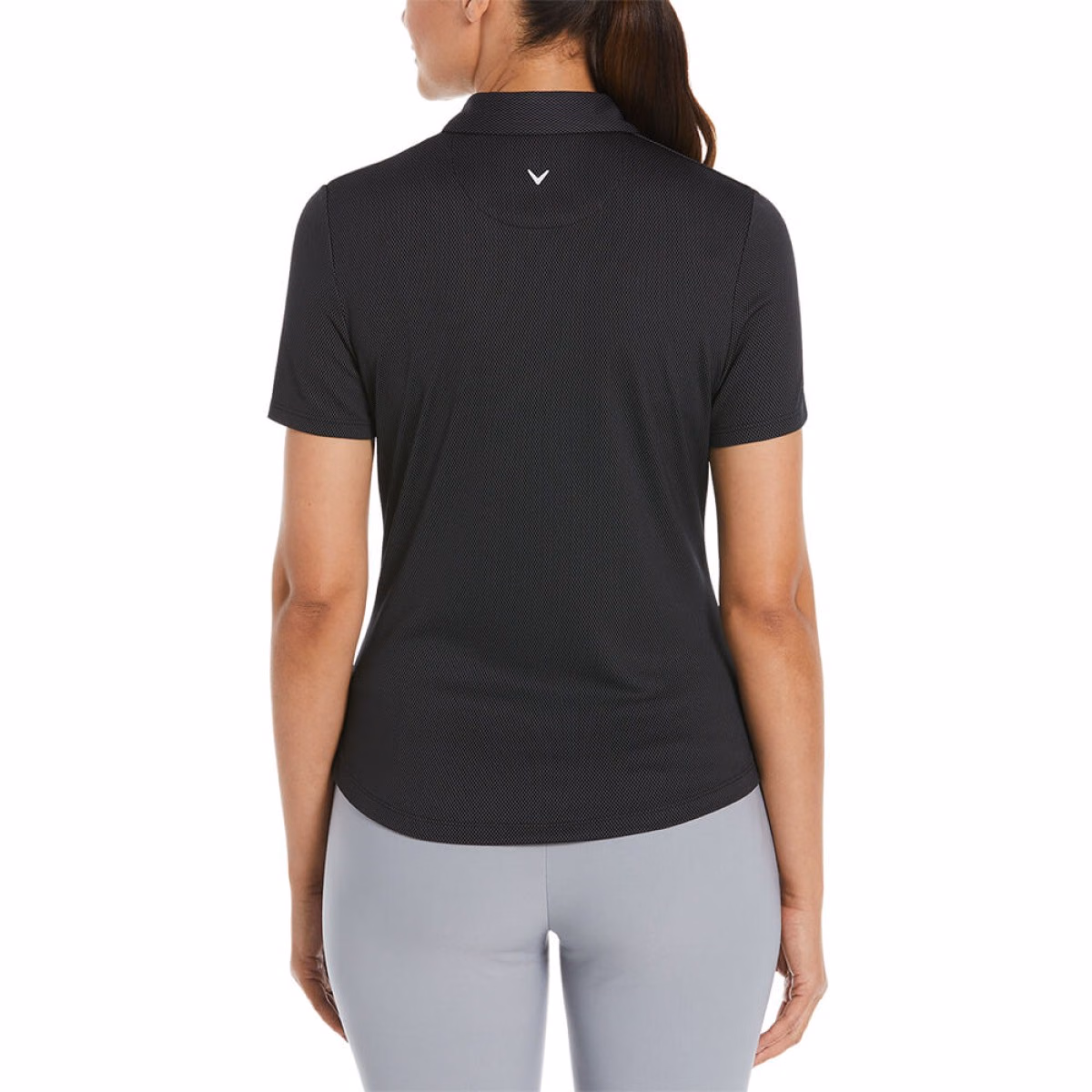 Custom Callaway Birdseye Ladies Polo in Black - Alternate