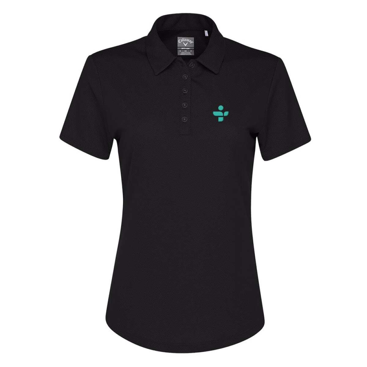 Custom Callaway Birdseye Ladies Polo in Black - Decorated