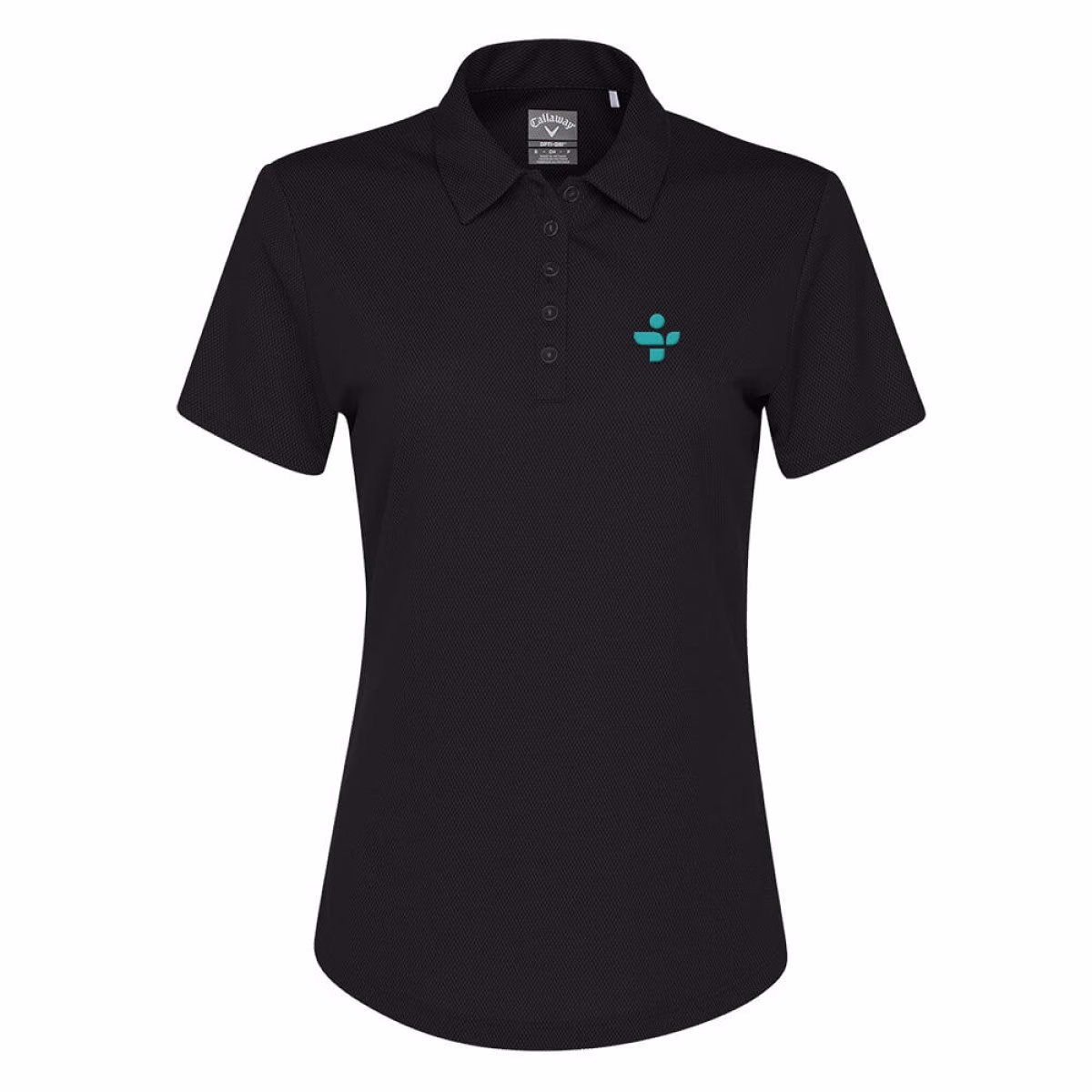Custom Callaway Birdseye Ladies Polo in Black - Decorated