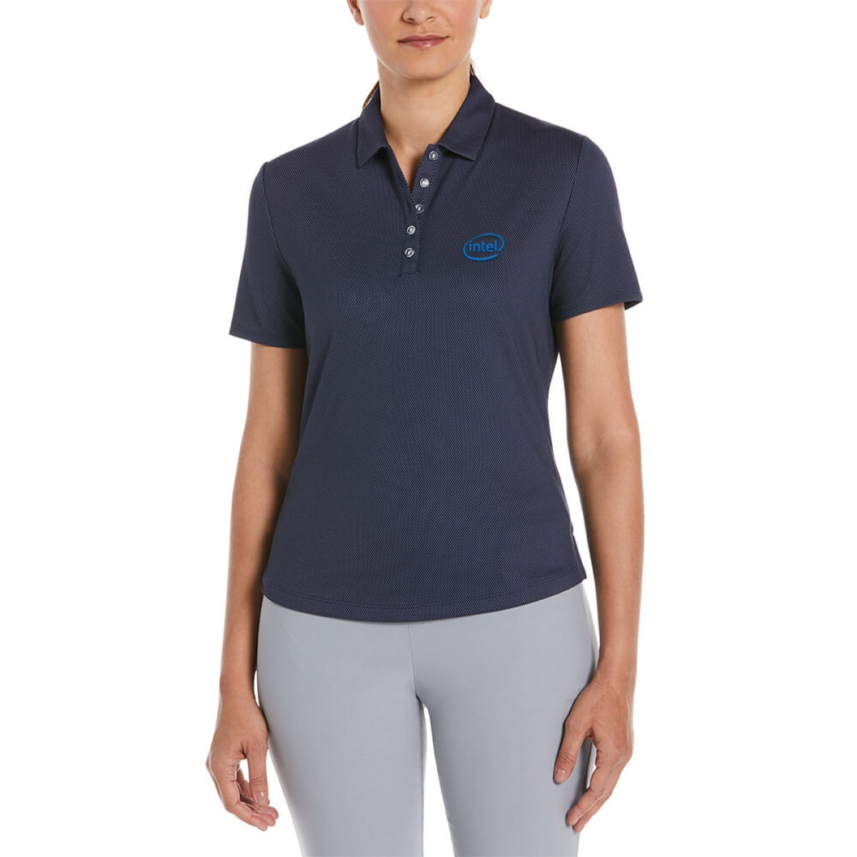 Custom Callaway Birdseye Ladies Polo in Navy - Decorated