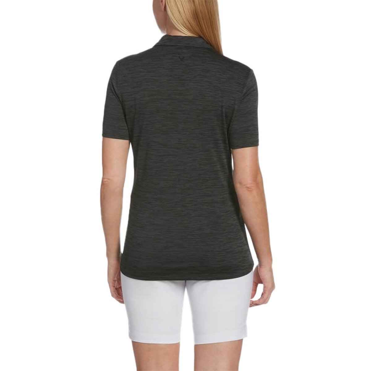 Custom Callaway Broken Stripe Ladies Polo in Black - Alternate