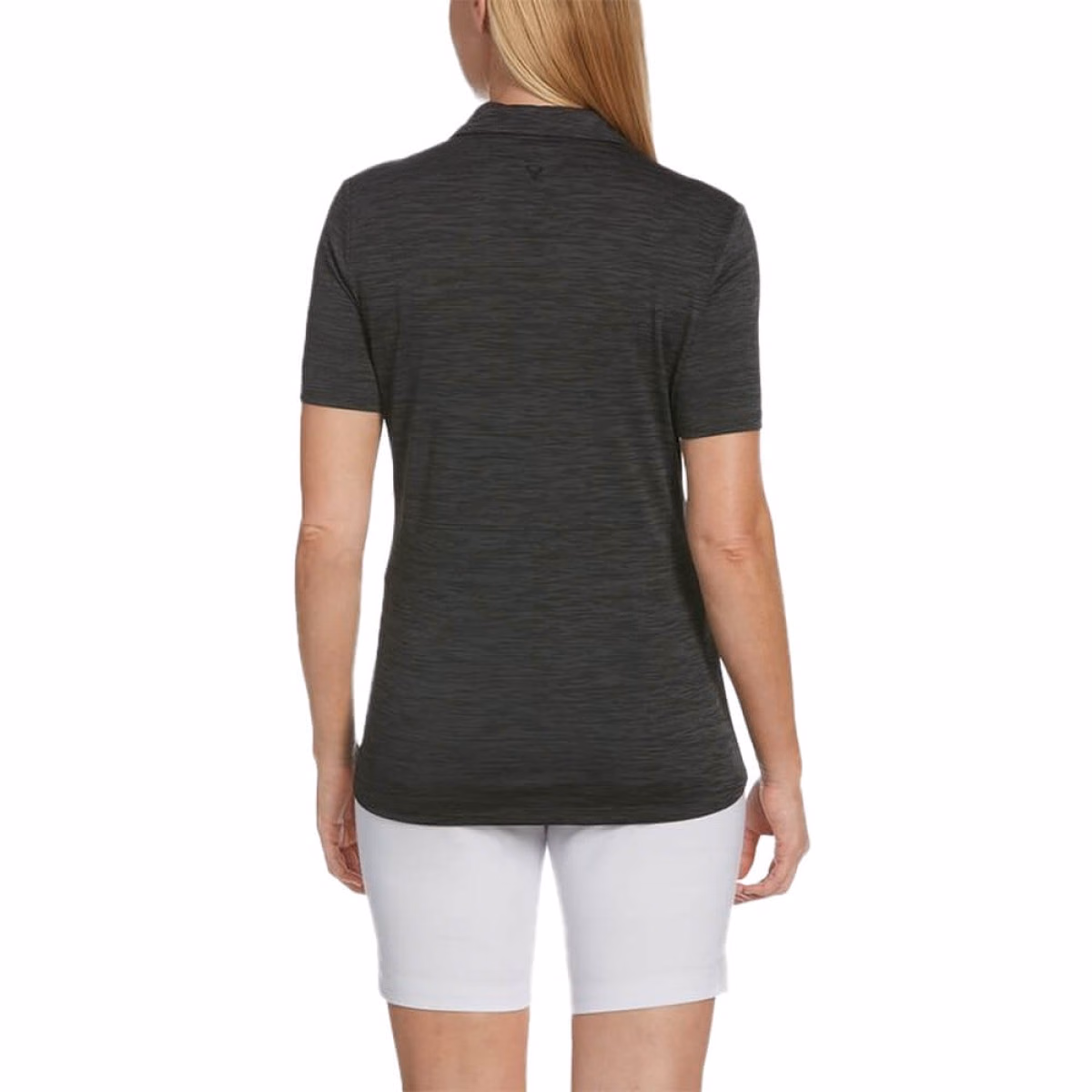 Custom Callaway Broken Stripe Ladies Polo in Black - Alternate