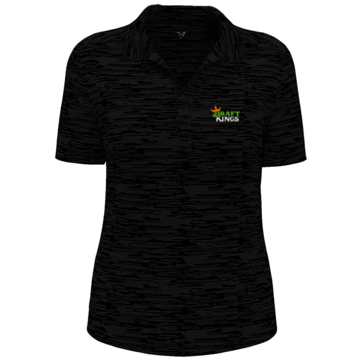 Custom Callaway Broken Stripe Ladies Polo in Black - Decorated