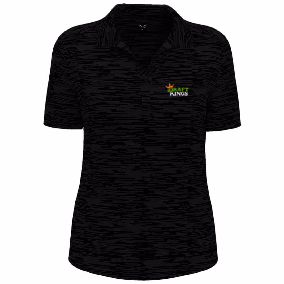 Custom Callaway Broken Stripe Ladies Polo in Black - Decorated
