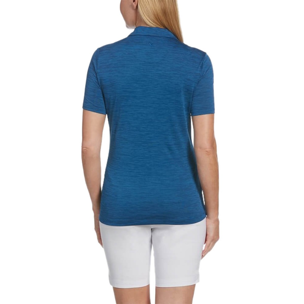 Custom Callaway Broken Stripe Ladies Polo in Navy - Alternate