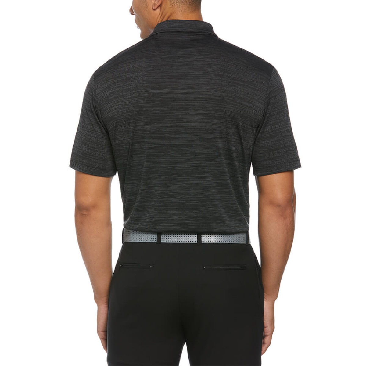 Custom Callaway Broken Stripe Men's Polo in Black - Alternate