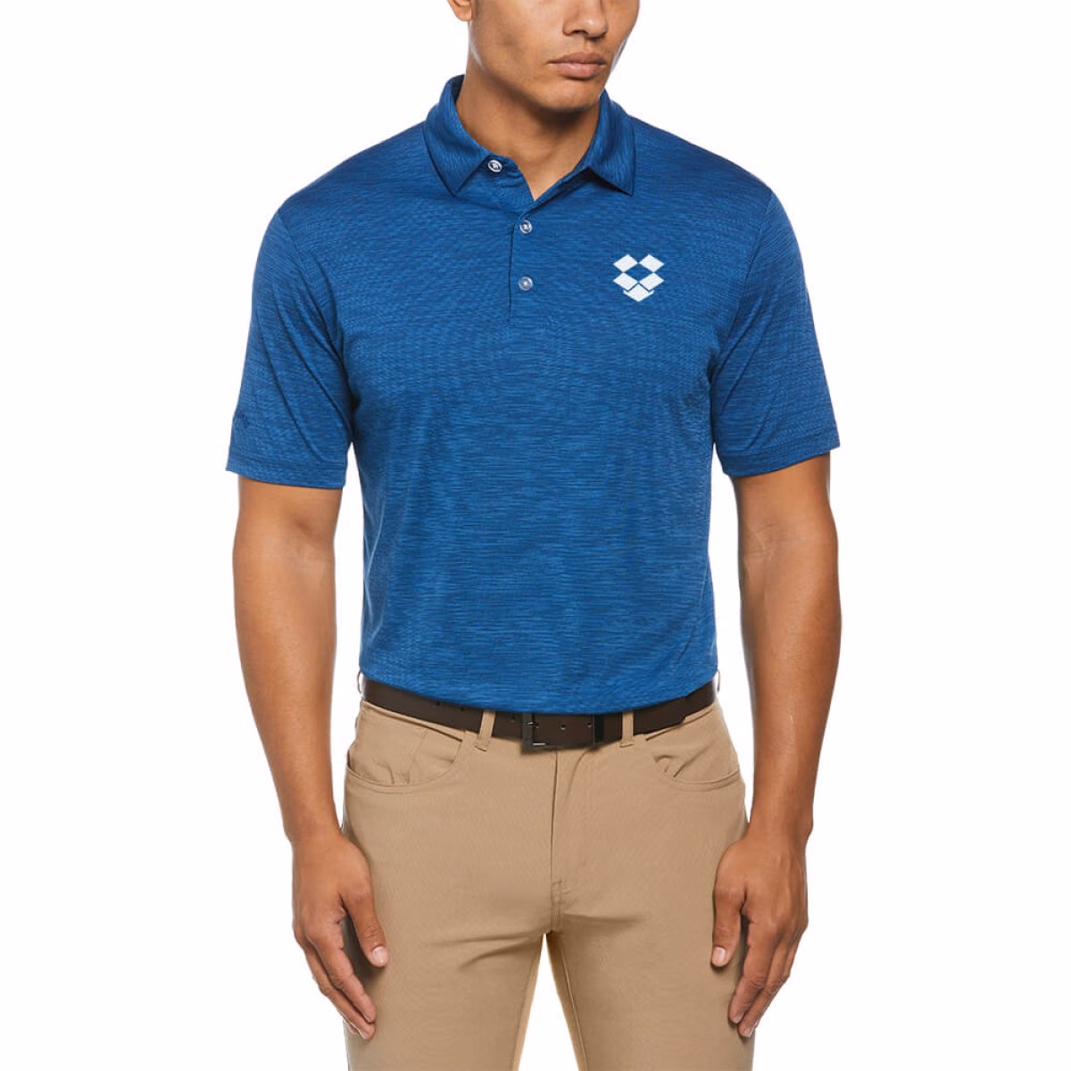Custom Callaway Broken Stripe Men's Polo in Blue - Decorated