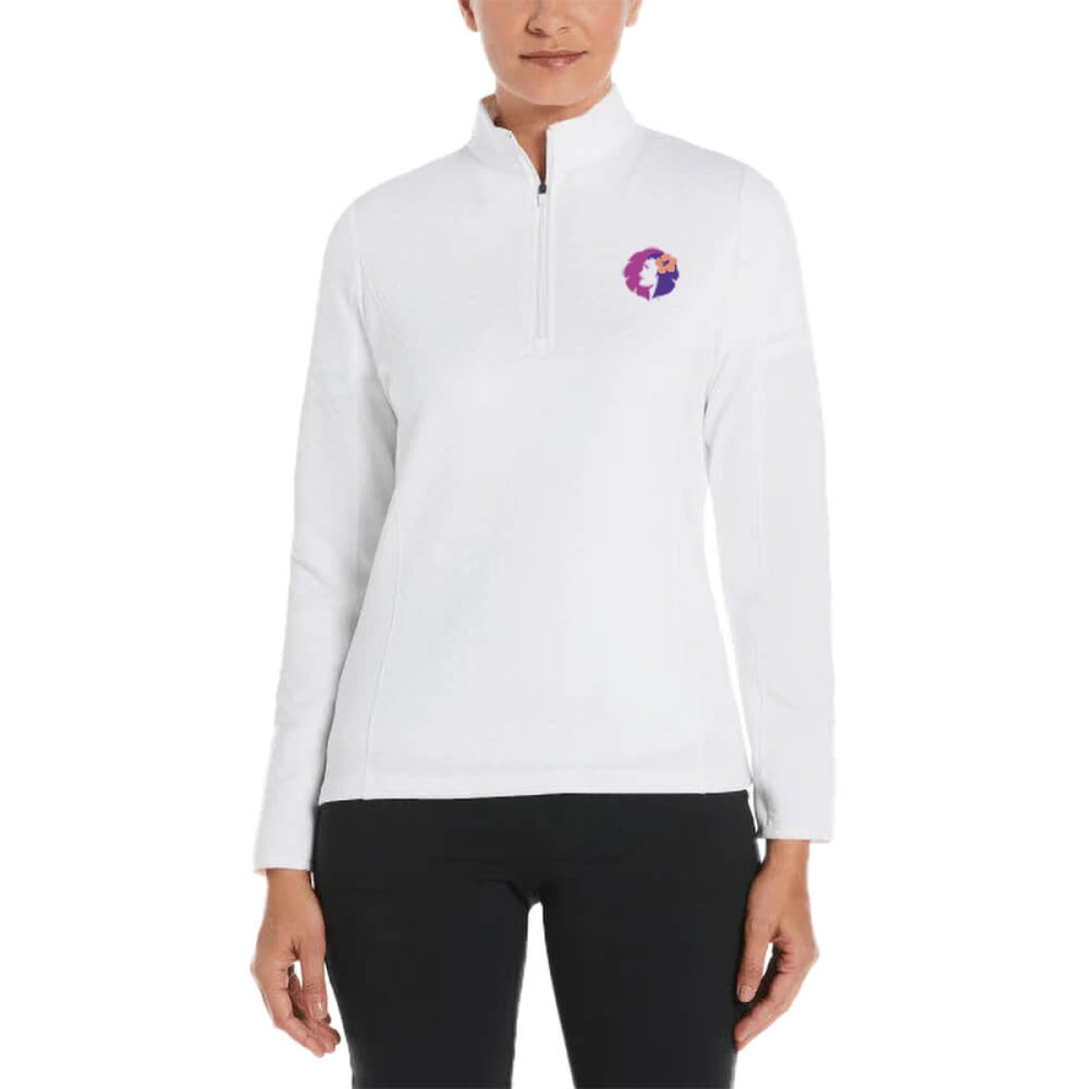 Custom Callaway Diamond Quilted Fleece 1/4-Zip Ladies Pullover with Custom Logo