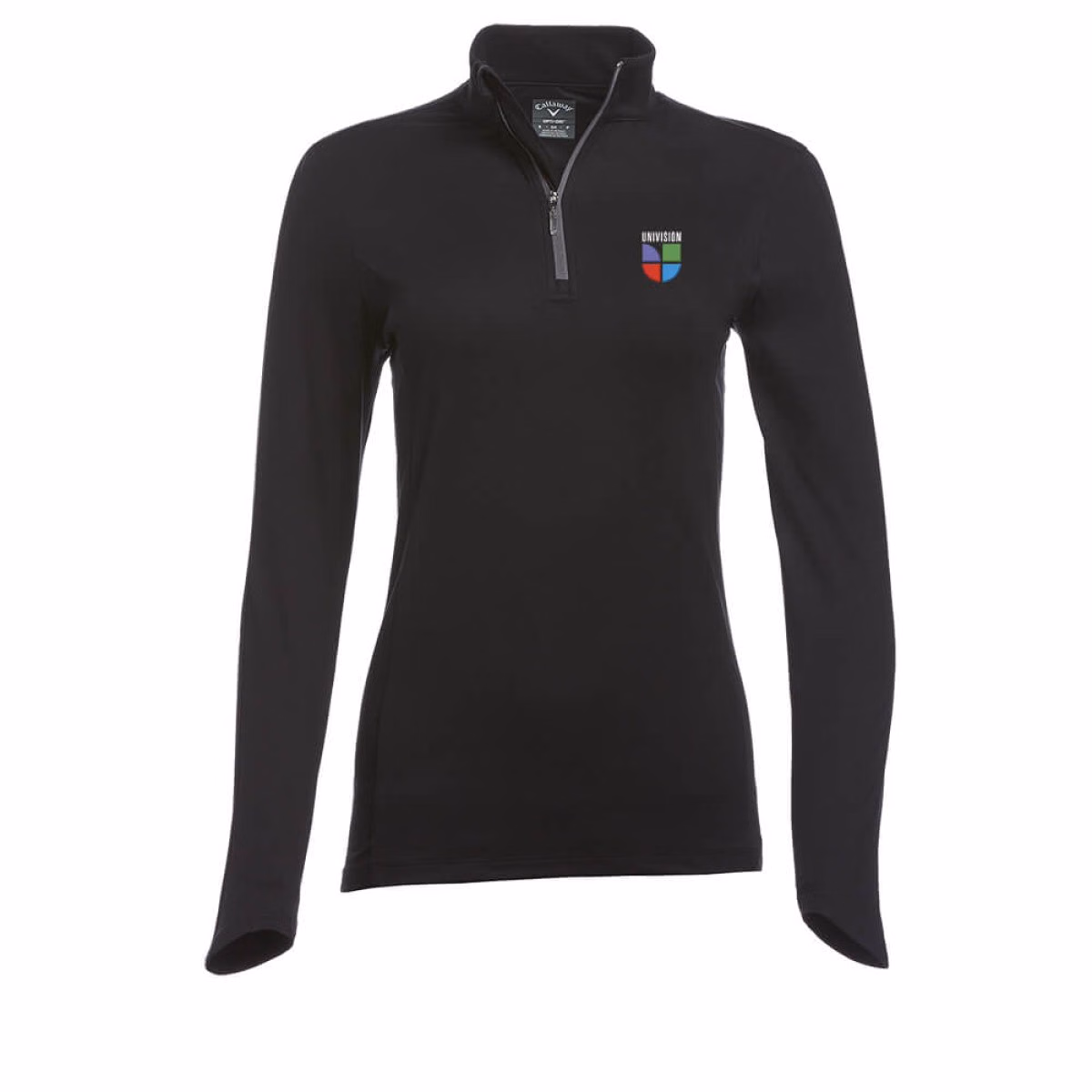 Custom Callaway Lightweight 1/4 Zip Ladies Pullover in Black - Decorated