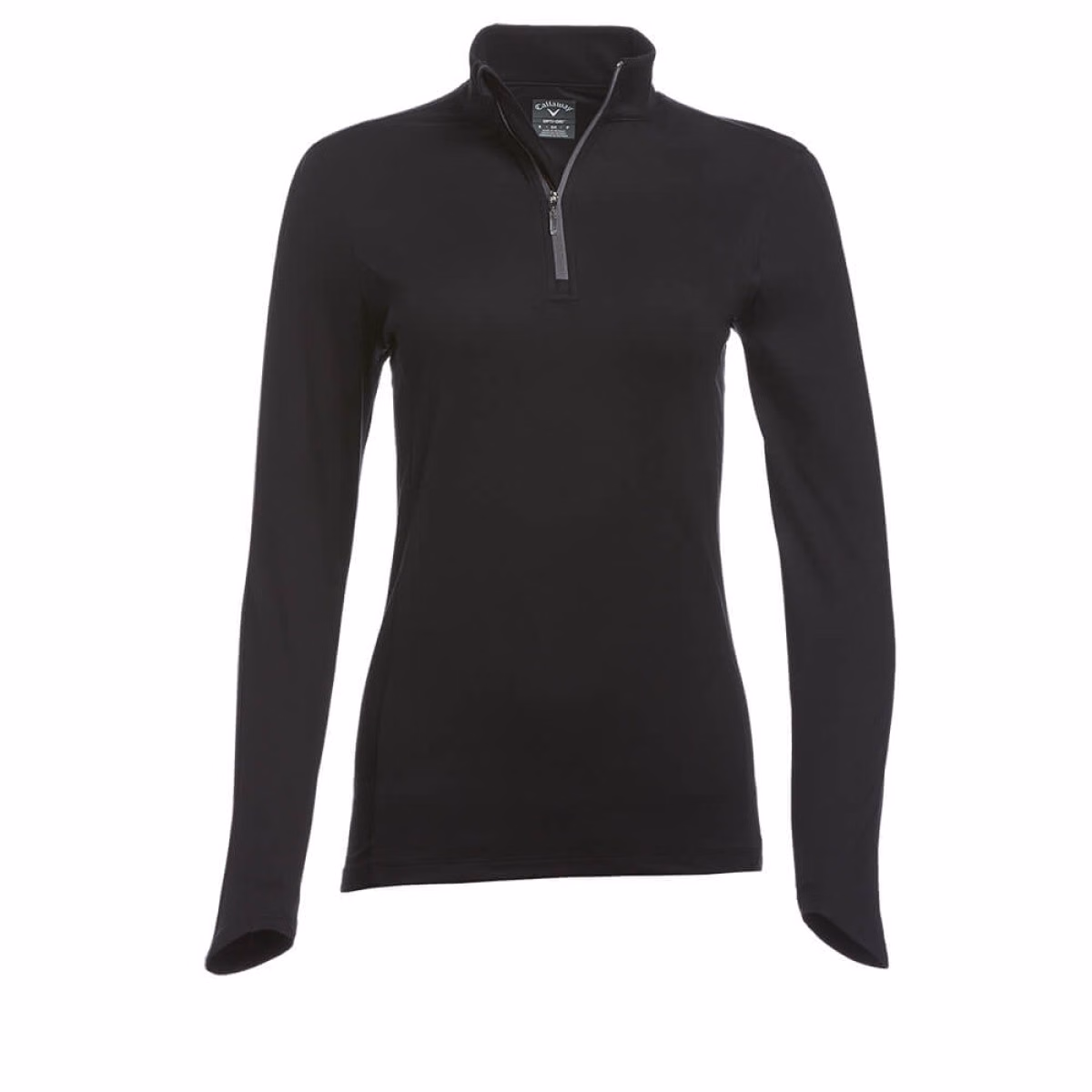 Custom Callaway Lightweight 1/4 Zip Ladies Pullover in Black - Blank