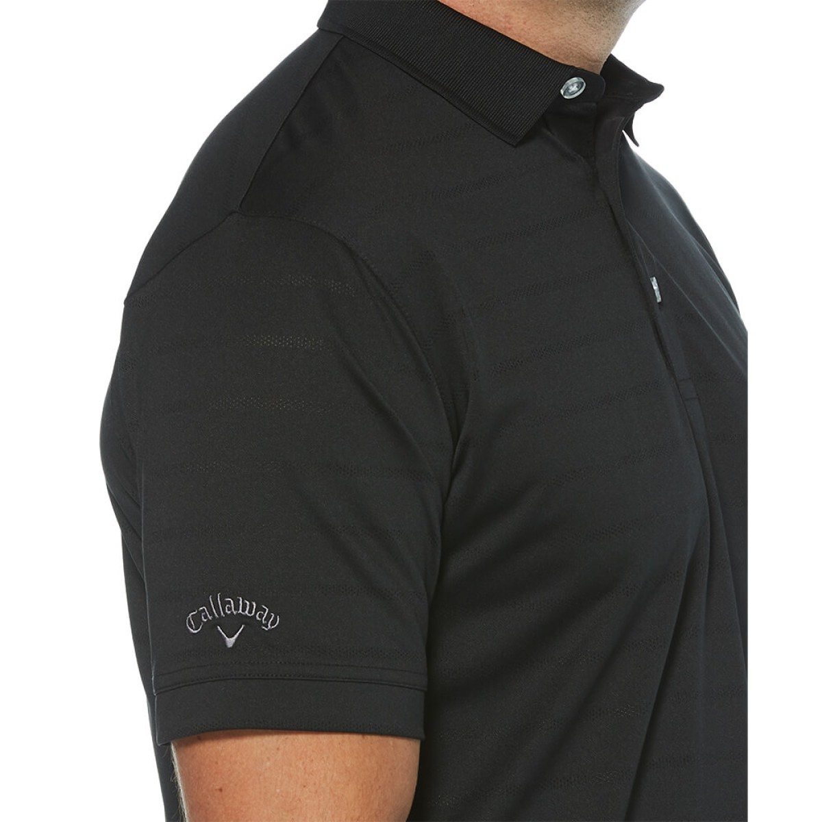 Custom Callaway Opti-Vent Men's Polo in Black - Alternate