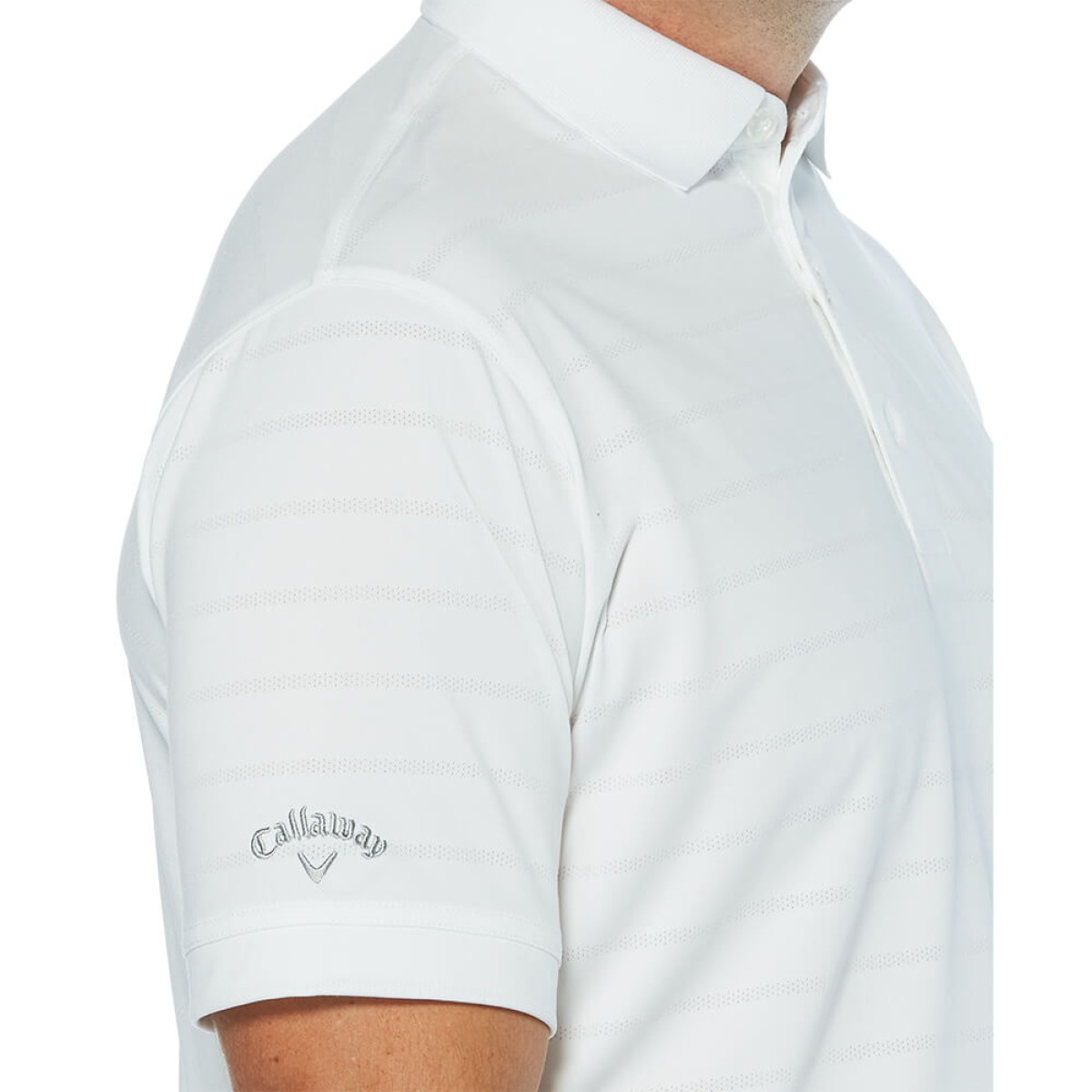 Custom Callaway Opti-Vent Men's Polo in White - Alternate