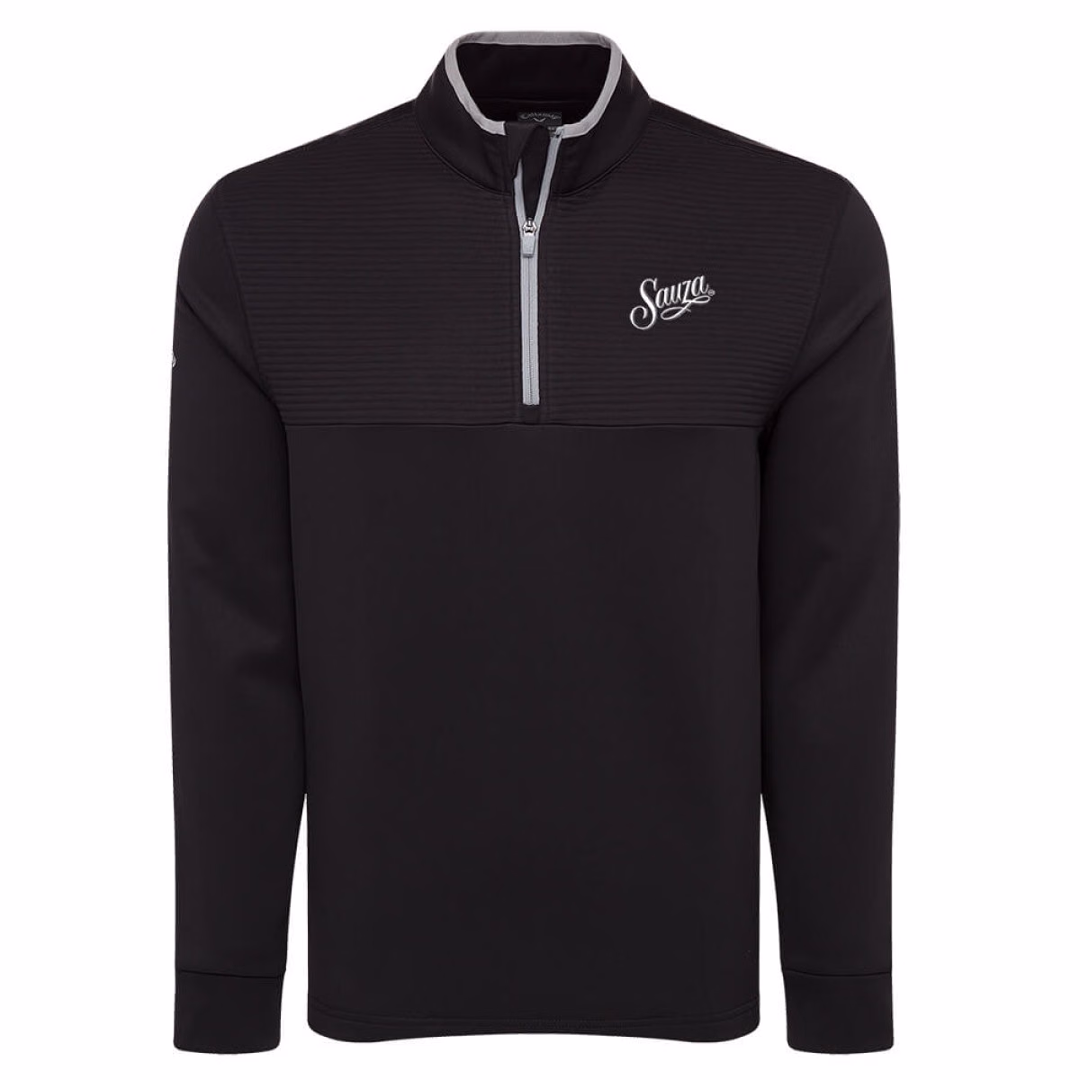 Custom Callaway Ottoman Fleece Men's Pullover in Black - Decorated