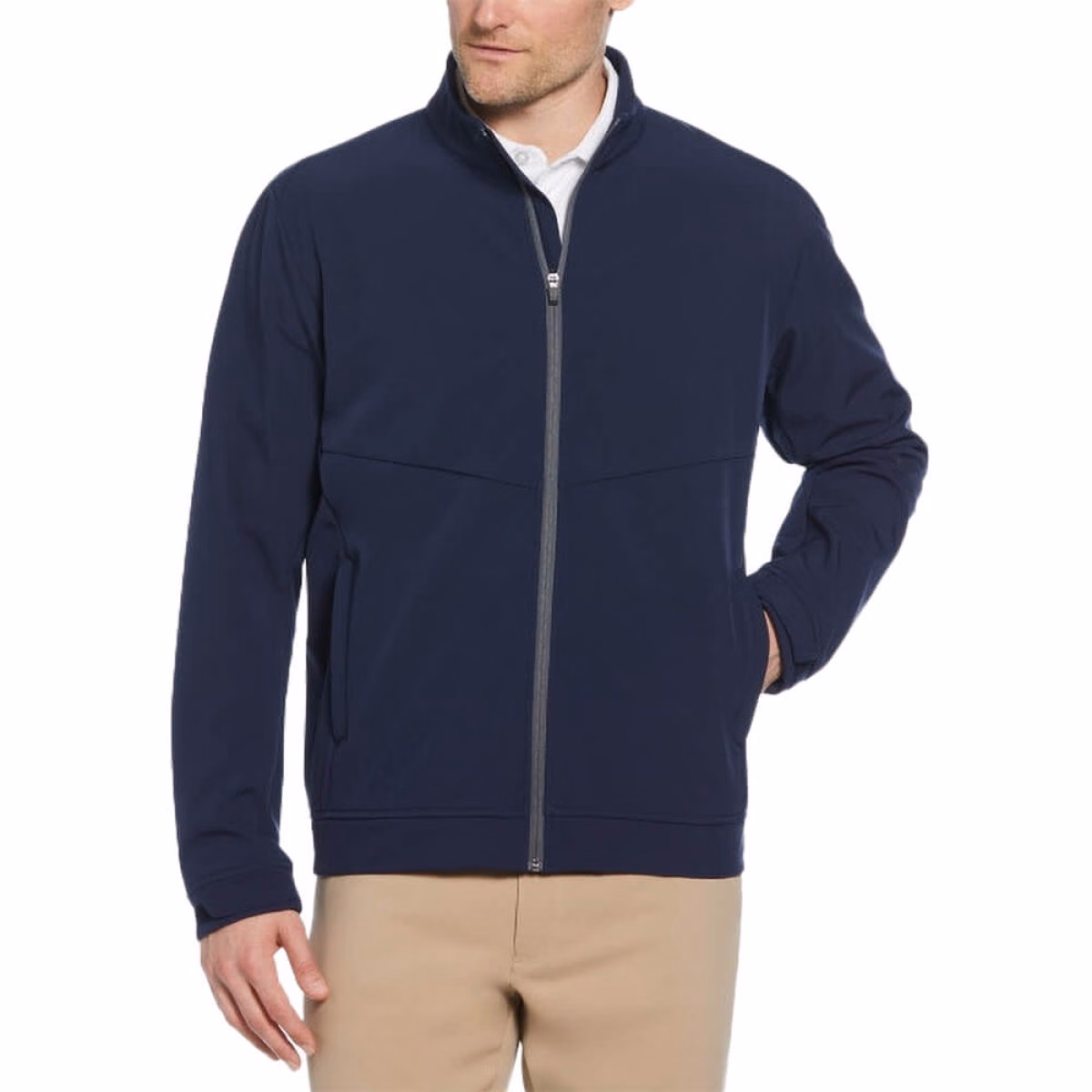 Custom Callaway Soft Shell Full-Zip Men's Jacket in Navy - Blank