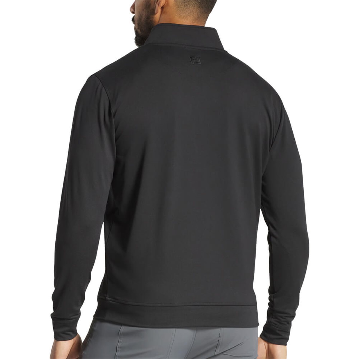 Custom Footjoy Men Approach Quarter-Zip in Black - Alternate
