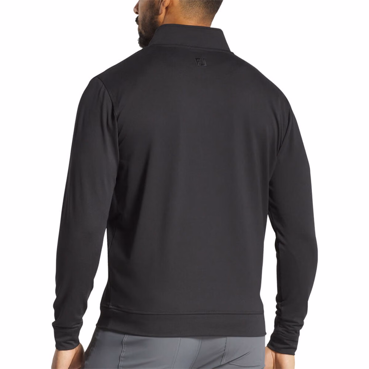 Custom Footjoy Men Approach Quarter-Zip in Black - Alternate