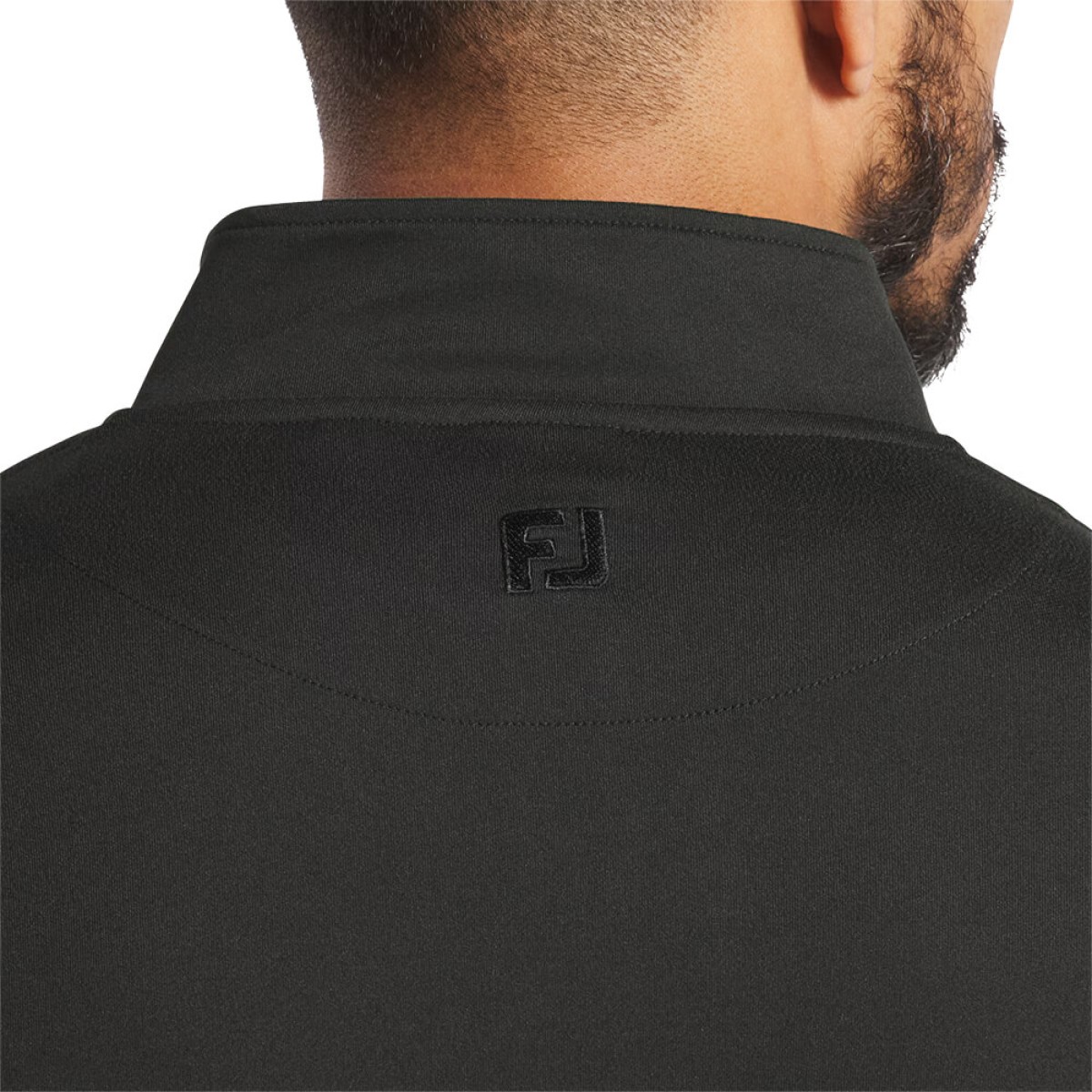 Custom Footjoy Men Approach Quarter-Zip in Black - Alternate