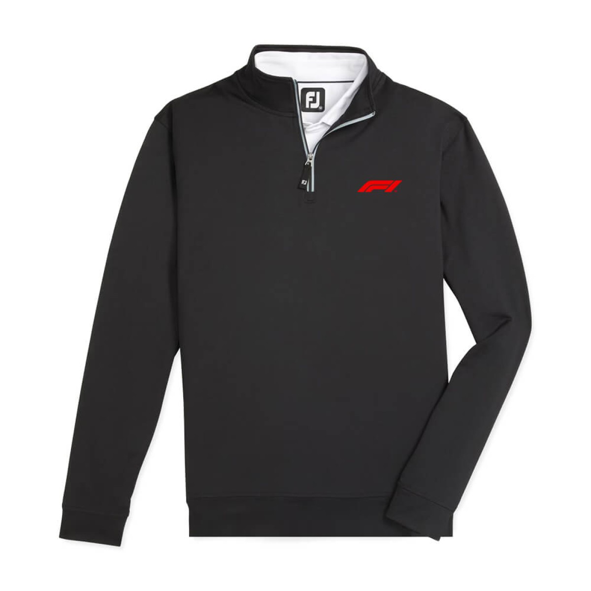 Custom Footjoy Men Approach Quarter-Zip in Black - Alternate