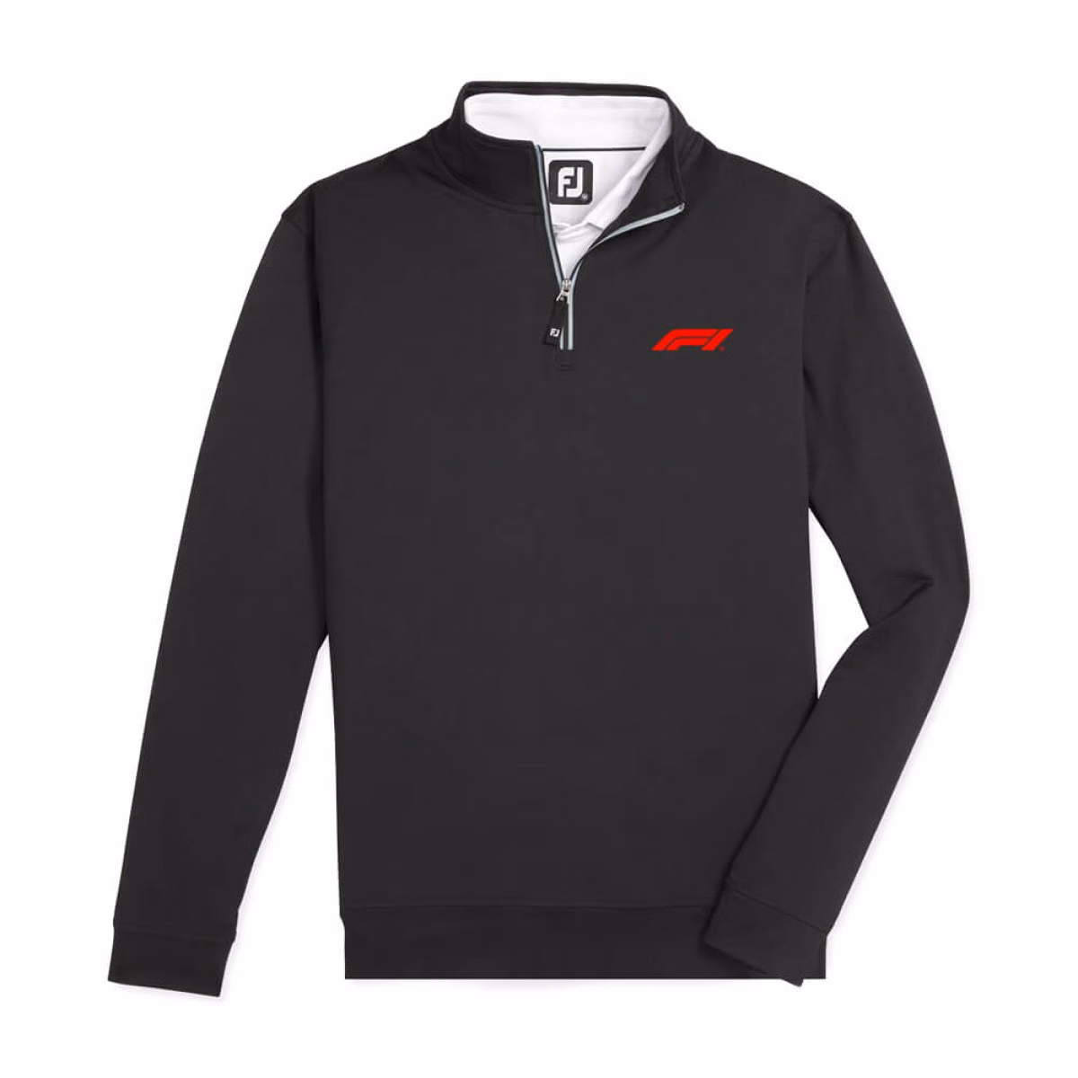 Custom Footjoy Men Approach Quarter-Zip in Black - Alternate