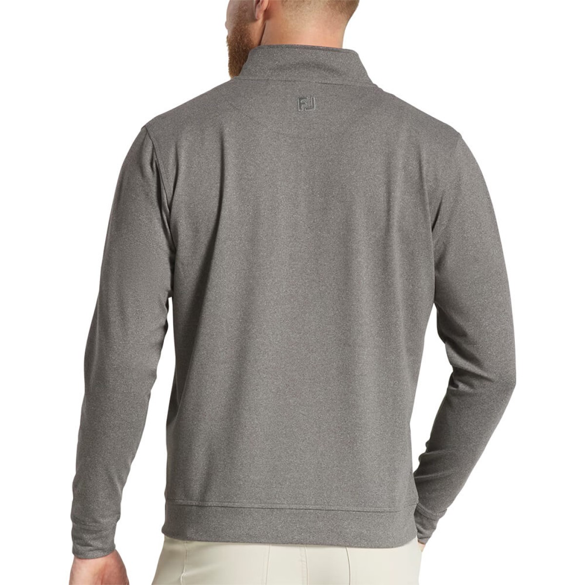 Custom Footjoy Men Approach Quarter-Zip in Grey - Alternate