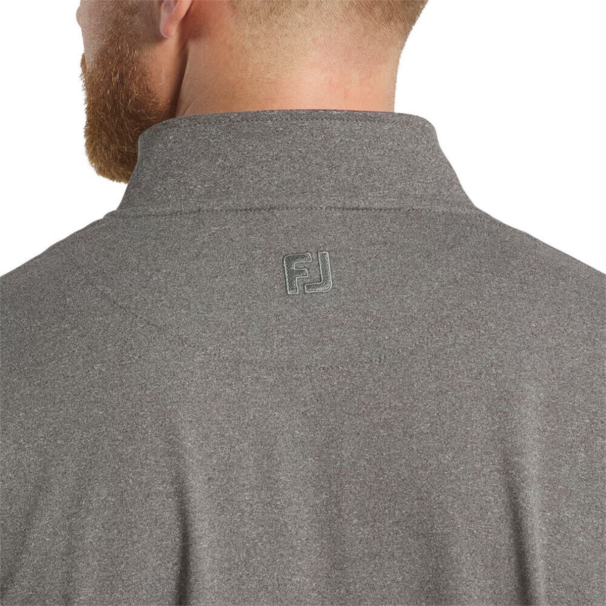 Custom Footjoy Men Approach Quarter-Zip in Grey - Alternate