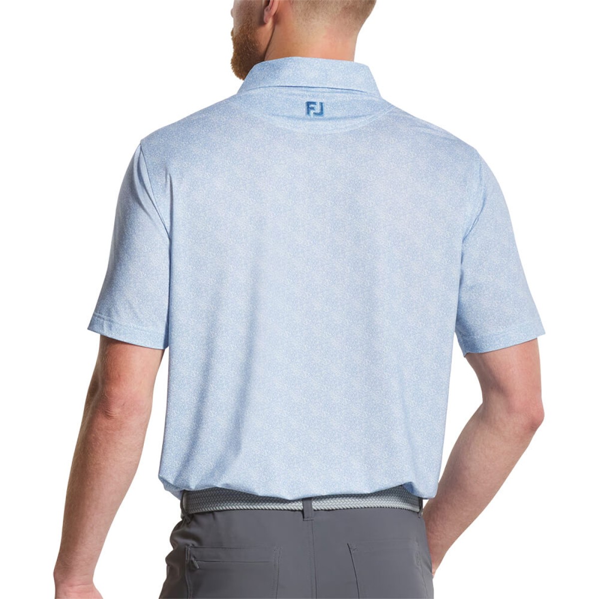 Custom Footjoy Men Speckle Lisle in Sky Blue - Alternate
