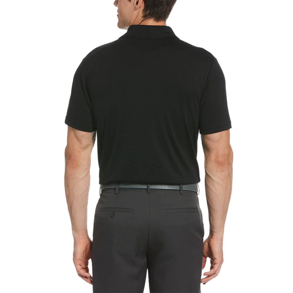 Custom PGA Tour Airflux Men's Polo in Black - Alternate