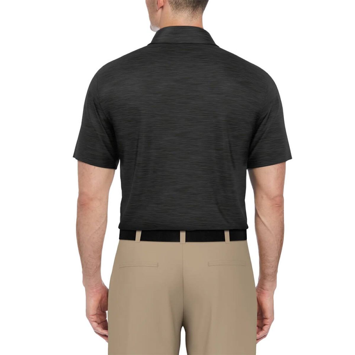 Custom PGA Tour Jaspe Airflux Men's Polo in Black - Alternate
