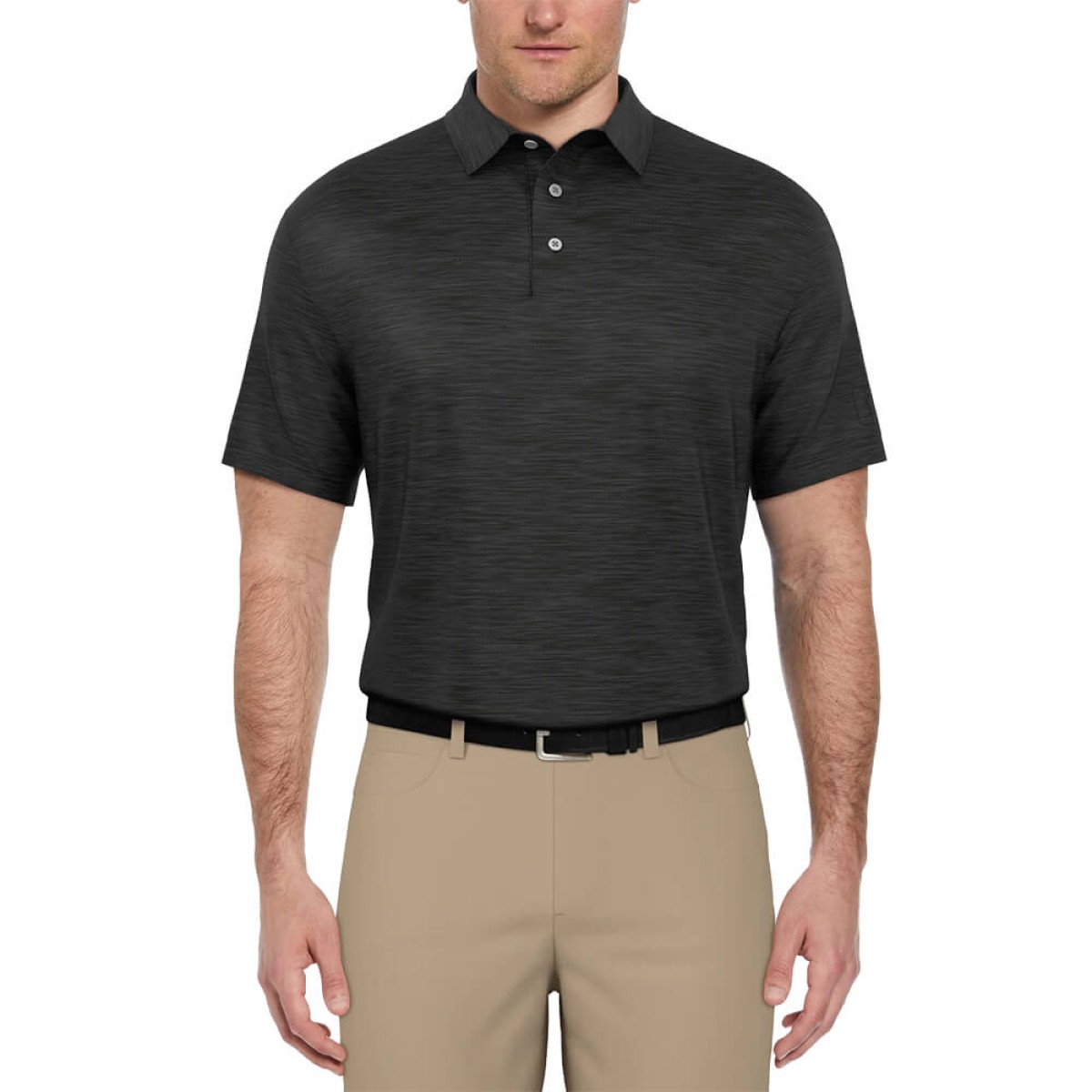 Custom PGA Tour Jaspe Airflux Men's Polo in Black - Blank
