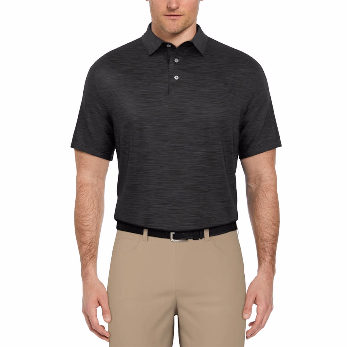 Custom PGA Tour Jaspe Airflux Men's Polo in Black - Blank
