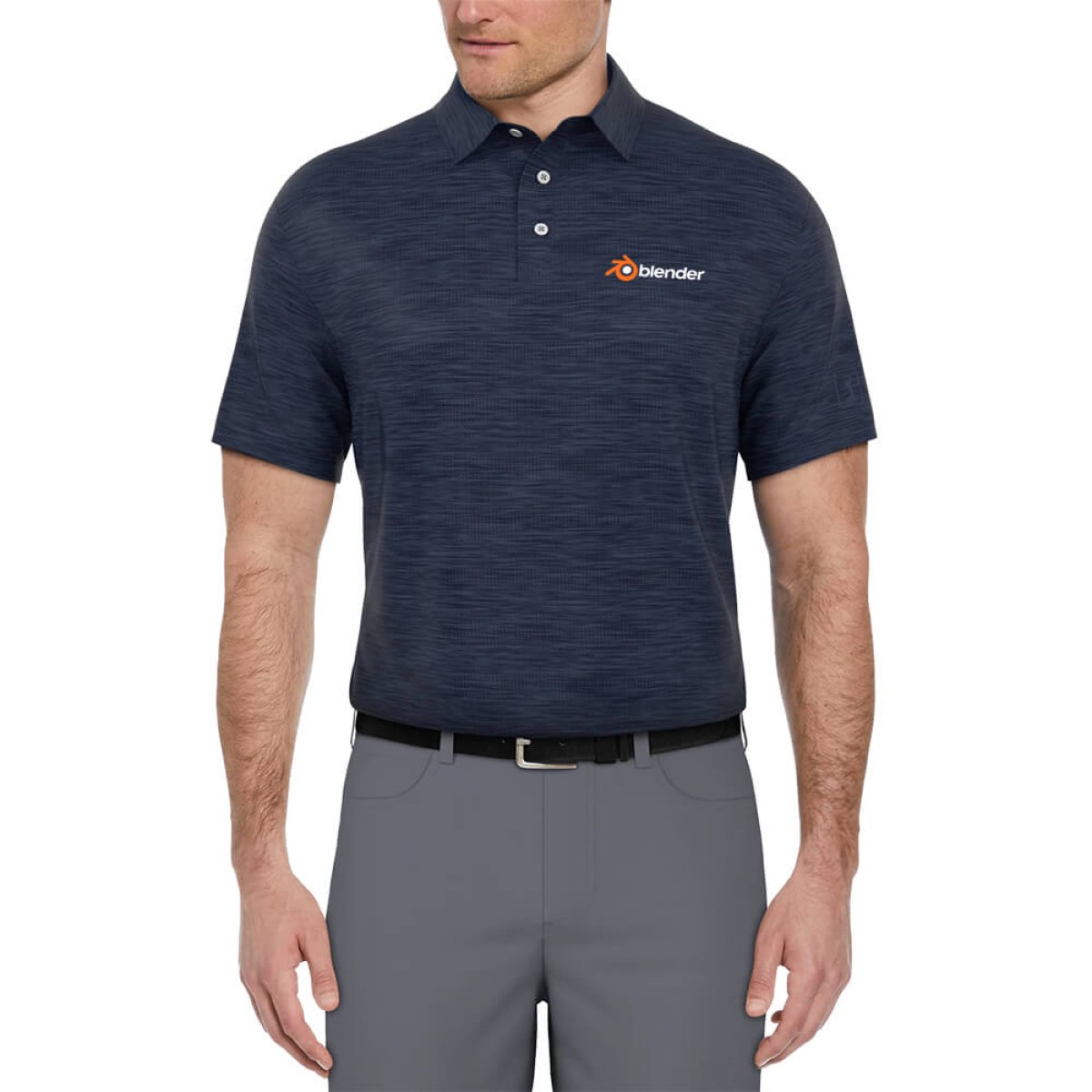 Custom PGA Tour Jaspe Airflux Men's Polo in Navy - Decorated