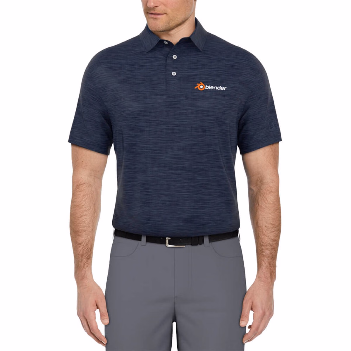 Custom PGA Tour Jaspe Airflux Men's Polo in Navy - Decorated