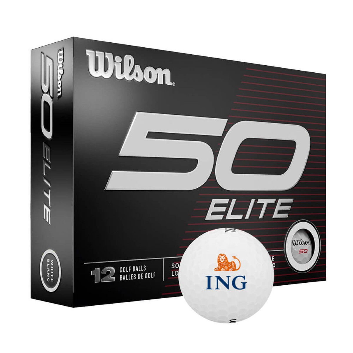 Custom Wilson 50 Elite Golf Balls with Logo